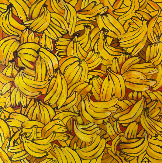 Bananas Yellow, 36”x36”